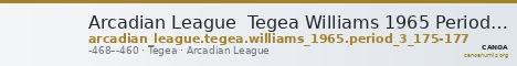 Arcadian League  Tegea Williams 1965 Period III_175-177 — CANOA