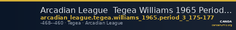 Arcadian League  Tegea Williams 1965 Period III_175-177 — CANOA
