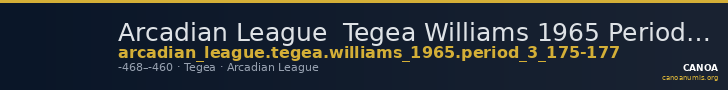 Arcadian League  Tegea Williams 1965 Period III_175-177 — CANOA