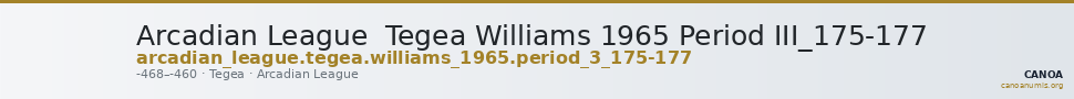 Arcadian League  Tegea Williams 1965 Period III_175-177 — CANOA