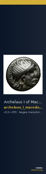 Archelaus I of Macedon Aegae, Macedon Westermark 1989 Plate 69, 3-4 — CANOA