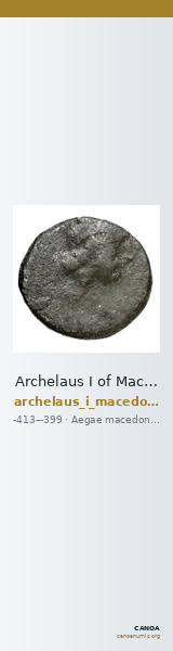 Archelaus I of Macedon Aegae, Macedon Westermark 1989 Plate 69, 7 — CANOA