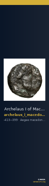 Archelaus I of Macedon Aegae, Macedon Westermark 1993 Group 2 — CANOA