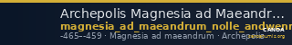Archepolis Magnesia ad Maeandrum Nollé and Wenninger 1998 A. 1 — CANOA