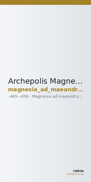 Archepolis Magnesia ad Maeandrum Nollé and Wenninger 1998 A. 2 — CANOA