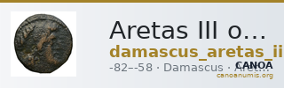 Aretas III of Nabataea Damascus Barkay 2019 7 — CANOA