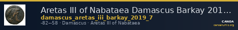 Aretas III of Nabataea Damascus Barkay 2019 7 — CANOA