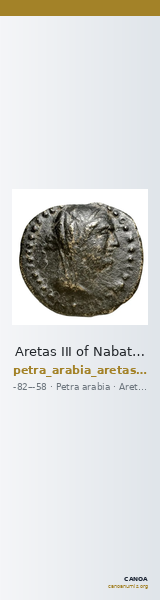 Aretas III of Nabataea Petra Barkay 2019 6, 8 — CANOA