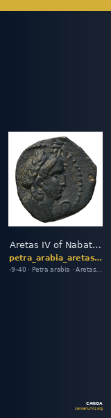Aretas IV of Nabataea Petra Barkay 2019 105, 107 — CANOA