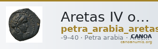 Aretas IV of Nabataea Petra Barkay 2019 105, 107 — CANOA