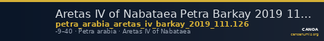 Aretas IV of Nabataea Petra Barkay 2019 111, 126 — CANOA
