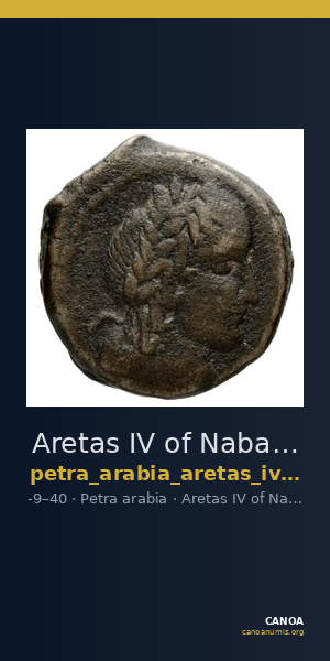 Aretas IV of Nabataea Petra Barkay 2019 115 — CANOA