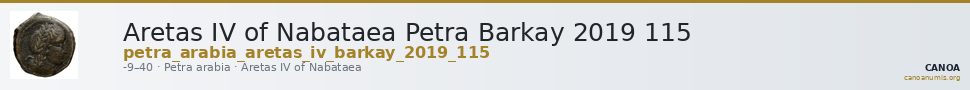 Aretas IV of Nabataea Petra Barkay 2019 115 — CANOA
