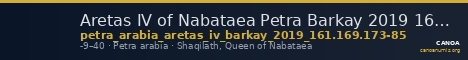 Aretas IV of Nabataea Petra Barkay 2019 161, 169, 173-85 — CANOA