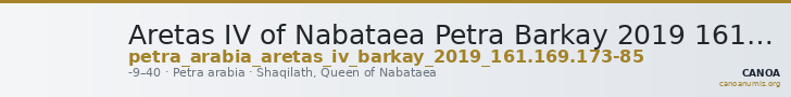 Aretas IV of Nabataea Petra Barkay 2019 161, 169, 173-85 — CANOA