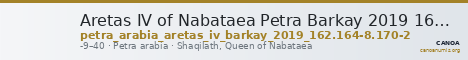 Aretas IV of Nabataea Petra Barkay 2019 162, 164-8, 170-2 — CANOA
