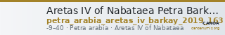 Aretas IV of Nabataea Petra Barkay 2019 163 — CANOA