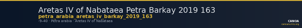 Aretas IV of Nabataea Petra Barkay 2019 163 — CANOA
