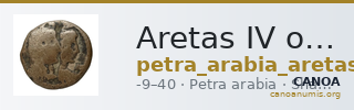 Aretas IV of Nabataea Petra Barkay 2019 186, 188 — CANOA