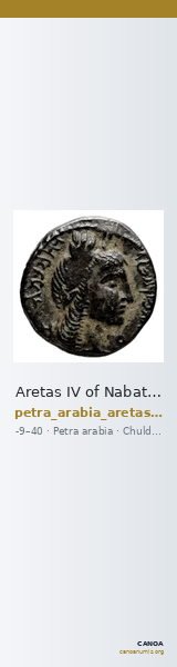 Aretas IV of Nabataea Petra Barkay 2019 86,130-1, 139-46 — CANOA