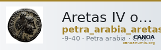 Aretas IV of Nabataea Petra Barkay 2019 86,130-1, 139-46 — CANOA