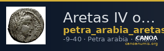 Aretas IV of Nabataea Petra Barkay 2019 89, 104, 123, 125, 129, 135 — CANOA
