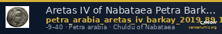 Aretas IV of Nabataea Petra Barkay 2019 89, 104, 123, 125, 129, 135 — CANOA