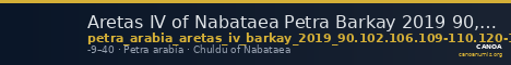 Aretas IV of Nabataea Petra Barkay 2019 90, 102, 106, 109-110, 120-1, 127-8, 138 — CANOA