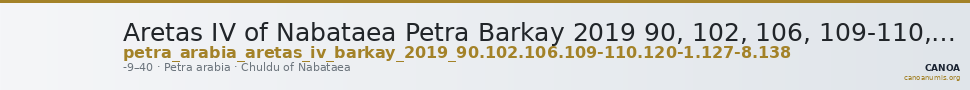 Aretas IV of Nabataea Petra Barkay 2019 90, 102, 106, 109-110, 120-1, 127-8, 138 — CANOA
