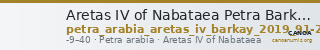 Aretas IV of Nabataea Petra Barkay 2019 91-2, 147 — CANOA