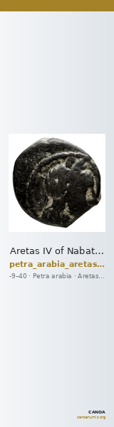Aretas IV of Nabataea Petra Barkay 2019 94-5, 116-7 — CANOA
