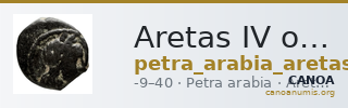 Aretas IV of Nabataea Petra Barkay 2019 94-5, 116-7 — CANOA