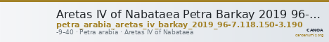 Aretas IV of Nabataea Petra Barkay 2019 96-7, 118, 150-3, 190 — CANOA