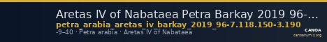 Aretas IV of Nabataea Petra Barkay 2019 96-7, 118, 150-3, 190 — CANOA