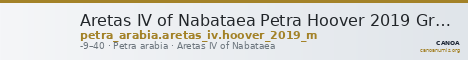 Aretas IV of Nabataea Petra Hoover 2019 Group M — CANOA