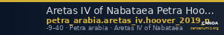 Aretas IV of Nabataea Petra Hoover 2019 Group N — CANOA