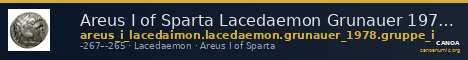 Areus I of Sparta Lacedaemon Grunauer 1978 gruppe_I — CANOA