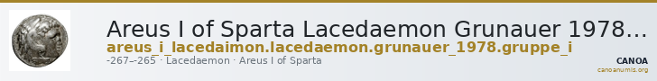 Areus I of Sparta Lacedaemon Grunauer 1978 gruppe_I — CANOA