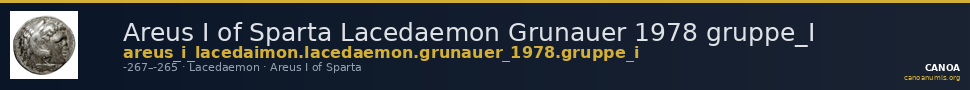 Areus I of Sparta Lacedaemon Grunauer 1978 gruppe_I — CANOA