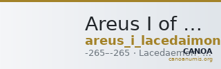 Areus I of Sparta Lacedaemon Grunauer 1978 gruppe_II — CANOA