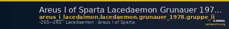 Areus I of Sparta Lacedaemon Grunauer 1978 gruppe_II — CANOA