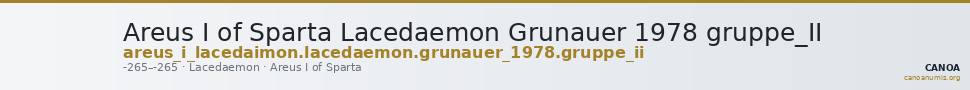 Areus I of Sparta Lacedaemon Grunauer 1978 gruppe_II — CANOA