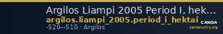 Argilos Liampi 2005 Period I, hektai — CANOA