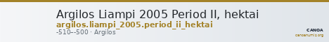 Argilos Liampi 2005 Period II, hektai — CANOA