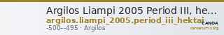 Argilos Liampi 2005 Period III, hektai — CANOA