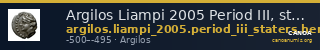 Argilos Liampi 2005 Period III, staters and hemistaters — CANOA