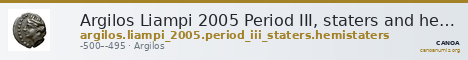Argilos Liampi 2005 Period III, staters and hemistaters — CANOA