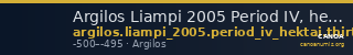 Argilos Liampi 2005 Period IV, hektai and thirty-seconds — CANOA