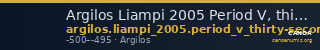 Argilos Liampi 2005 Period V, thirty-seconds — CANOA