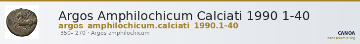 Argos Amphilochicum Calciati 1990 1-40 — CANOA